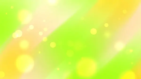 Parlak yeşil ve sarı soyut arkaplan Bokeh daireleri ve gradyan aydınlatma