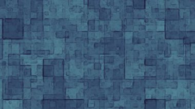 Katmanlı mavi kareler ve arkaplan için uygun desenli tasarımlar içeren geometrik soyut arkaplan