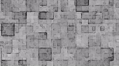 Üst üste binen dikdörtgenler ve arkaplan için uygun çizgiler içeren gri ölçekli soyut geometrik desen