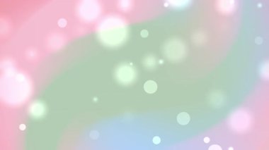 Pastel pembe ve yeşil Bokeh ışıkları bahar veya kadınsı tasarım tebrik kartları ve sosyal medya paylaşımları için uygun arka planı bulanıklaştırır