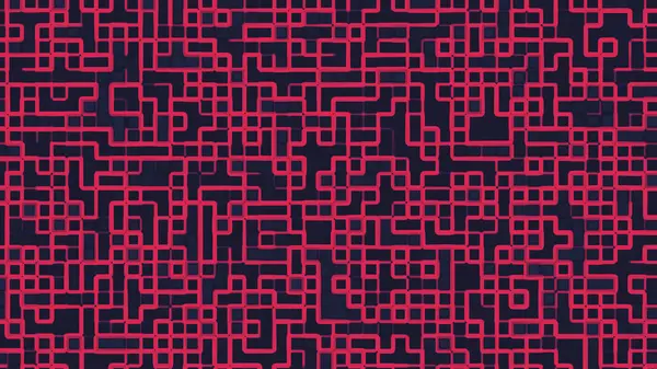 Pembe çizgiler koyu arkaplanda karmaşık bir ızgara deseni oluşturur