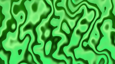 Sıvı organik şekilleri ve pürüzsüz doku detaylarını içeren yeşil soyut desen