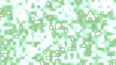 Yaratıcı dijital temalar, modern kutlamalar ve fütüristik çevre dostu projeler için mükemmel pikselli dokuya sahip yeşil ve beyaz noktalı tasarım.