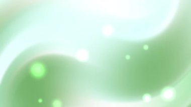 Açık yeşil ve beyaz kıvrımlı yumuşak parlayan ışıklar arka plan hareketli grafikler ve dijital sanat için idealdir.