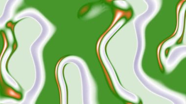 Yeşil turuncu ve beyaz soyut şekiller yumuşak eğimli ve akışkan kıvrımlı modern kutlamalar için mükemmel dijital arka planlar ya da şenlik tasarım temaları