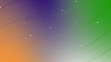 yeşil mor ve turuncu renkleri hafif parlak parçacıklarla harmanlayan gradyan arkaplan bayram kutlamaları için mükemmel olay ilanları veya modern dijital tasarımlar