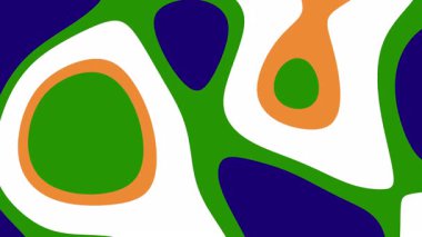 Beyaz üzerine yeşil turuncu ve mavi şekilli soyut sanat eserleri arka plan baskısı posterleri web sitesi tasarımları ve dijital sanat için uygundur.