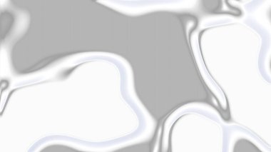 Beyaz ve Gri Elementler Sanat Tasarımı ile Soyut Sıvı Şekil Deseni