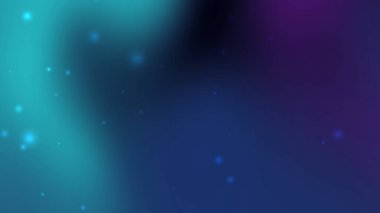 Parlayan parçacıklar koyu mavi bir mavi gradyan boyunca yüzerler.
