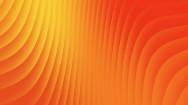 Turuncu ve sarı kıvrımlı çizgiler canlı arkaplan oluşturur