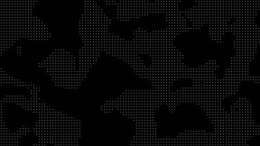 Siyah arkaplan beyaz noktalar şekiller oluşturur