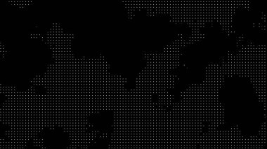 Siyah arkaplan üzerindeki beyaz noktalar dijital arkaplan davetiyeleri ve modern grafik projeleri için uygun soyut tasarım