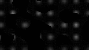 Beyaz noktalı siyah arkaplan şekiller oluşturuyor