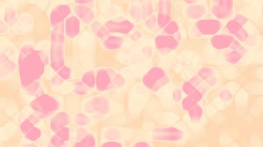 Pembe ve şeftali rengi ile soyut mozaik desen pürüzsüz bir akışkan arka plan etkisi yaratır