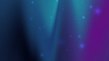 Parlayan parçacıklar canlı mavi mor bir gradyanda yüzerler.