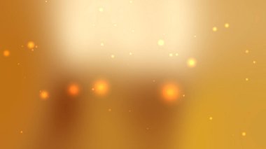 Parlayan Işık Parçacıkları ve Yumuşak Bulanık Dalgalarla Altın Kahverengi Soyut Arkaplan