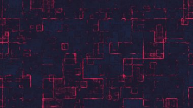 Parlayan Neon Geometrik Şekillere sahip gelecekçi Karanlık Arkaplan