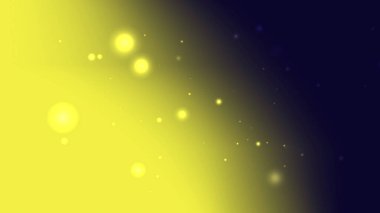 Parlak Sarı ve Koyu Mavi Soyut Bokeh Işık Arkaplanı