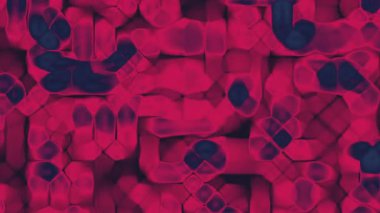 Derin pembe ve mavi tonlara sahip soyut geometrik mozaik arkaplan teknoloji tasarımı etkinlik davetiyeleri veya fütüristik ve sanatsal tarzda modern kutlama görselleri için mükemmeldir.