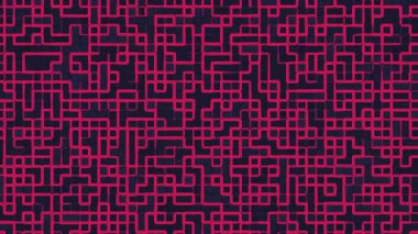 Pembe çizgiler, soyut arkaplan teknolojileri ya da modern tasarım projeleri için ideal karanlık arkaplan üzerinde karmaşık bir şebeke oluşturur.