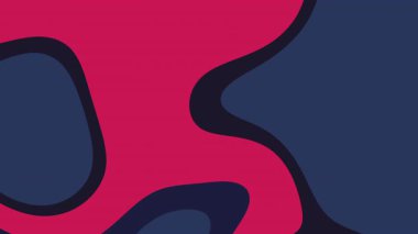 Canlı kırmızı ve koyu mavi organik sıvı şekillere sahip soyut arkaplan olay posterleri ya da moda grafik kaynakları için uygundur