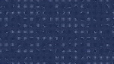 Arka plan tekstil duvar kâğıdı ve dijital tasarımlar için uygun mavi üzerine küçük beyaz ve siyah noktaların tekrarlanan deseni