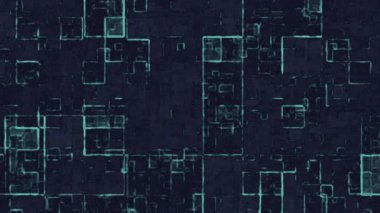 Koyu mavi ve yeşil soyut şebeke deseni parlak neon çizgileri ile modern olaylar ve fütüristik temalar tasarlamak için mükemmel arka plan veya bilim kurgu projeleri için ideal.