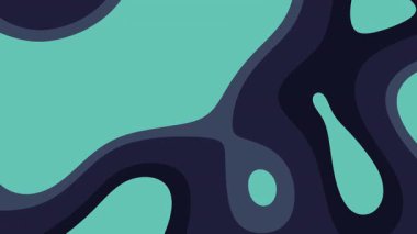 Deniz mavisi ve koyu mavi dalgalı şekillere sahip soyut sanat modern sanat projeleri broşürleri ve web sitesi grafikleri tasarlıyor.