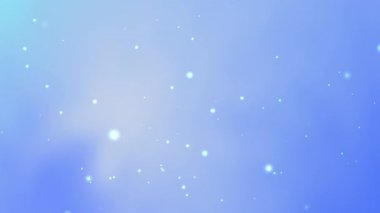 Kar veya bokeh ışıkları gibi parlayan beyaz parçacıklar ile pürüzsüz bir gradyan mavi arkaplan Bayram tasarımları için mükemmel Dijital şablonlar veya rüya gibi olay görselleri