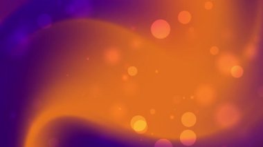 Pürüzsüz turuncu ve mor renkte. Parlak bokeh daireleri var. Etkinlik afişleri, şenlikli kutlamalar için ideal.