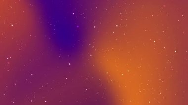 Canlı tasarımlar ve dijital projeler için modern estetik için uygun dağınık parlak noktalar ile mor turuncu eğimli arka plan