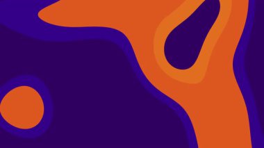 Turuncu ve mor renkli akışkan şekillere sahip soyut sanat arkaplanlarına uygun web tasarımı ve dinamik görsellere ihtiyaç duyan sanatsal projeler