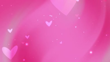 Sevimli sevgililer günü kartı pembe arka planı küçük kalpler ve pırıltılarla en iyi sevgililer günü arkaplanı ve şirin tasarımı.