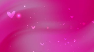 Sevgililer Günü için uygun kalp ve parıltılara sahip pembe gradyan sevgililer günü arkaplanı soyut tebrik kartları şirin sosyal medya gönderileri ve estetik ürün ambalajı tasarlıyor