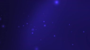 Soyut tasarım teknolojisi kavramları veya dijital projeler için arka plan olarak mükemmel küçük parlak noktalara sahip koyu mavi arkaplan