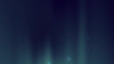 Soyut ya da gelecekteki dijital tasarım projeleri için uygun yeşil ışık huzmeleri ve soluk parıltılarıyla koyu mavi arkaplan