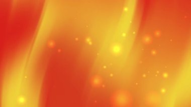 Canlı dijital tasarım teknolojileri ve gelecek temalar için uygun parlak parçacıklara sahip turuncu ve sarı gradyan