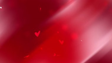 Sevgililer Günü tasarımları ya da romantik projeler için küçük dağınık aşk parçacıkları içeren kırmızı ve beyaz arka plan sosyal medya paylaşımları ve aşk temalı çizimler için idealdir.