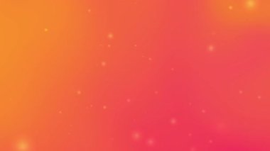 Grafik tasarım projeleri için küçük parlak ışıklara sahip turuncu ve pembe gradyan dijital sanat ağı arka planı veya modern sunumlar