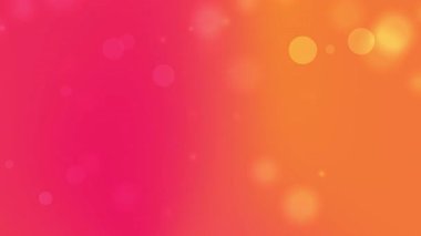 Dijital tasarım projeleri sosyal medya grafikleri veya canlı web arkaplanları için uygun parlayan dairelere sahip pembe ve turuncu gradyan plan