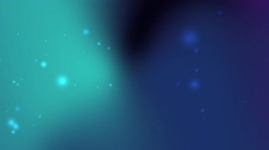 Arkaplan konsepti sanat veya bilim kurgu temaları gibi dijital tasarım projeleri için koyu mavi bir mavi gradyan üzerinde parlayan parçacıklar