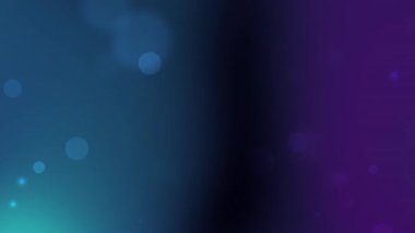 Fütürist teknoloji veya modern bir dokunuşa ihtiyaç duyan soyut tasarım projeleri için uygun bulanık ışık küreleri ile mavi mor gradyan