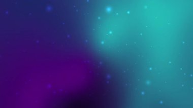 Soyut tasarımlar, fütüristik sunumlar, teknolojik kavramlar ve dijital sanat eserleri için uygun parlak parçacıklar içeren mor ve mavi gradyan arkaplan