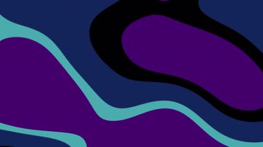 Mor mavi ve siyah dalgalı çizgilere sahip soyut sanat soyut kavramlara, modern sanat esinlerine, grafik tasarım projelerine uygun.