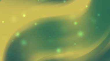 Yeşil ve altın renkte dinamik soyut dalgalar yumuşak parlak ışık küreleriyle Ramazan enerjisini çağrıştırıyor. İslami olaylar için mükemmel dijital sanat veya kutlama tasarımları.