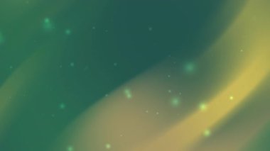 Parlak ışık yolları ve parçacıkları olan yumuşak yeşil ve altın gradyan Ramazan için mükemmel bir tema İslami kutlamalar veya şenlikli tebrik kartı arkaplanları tasarlıyor