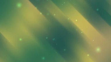 Çapraz ışık çizgileri ve parlayan parçacıklarla pürüzsüz sarı ve yeşil gradyan Ramazan kutlamaları için mükemmel İslami etkinlikler veya kutlama kartları veya şenlik tasarımları
