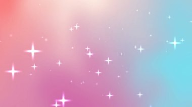 Parlayan Işık Yıldızları Efektiyle Rüya Pastel Gradyan Arkaplanı