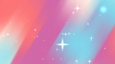 Yıldızlı renkli pembe turuncu mavi soyut arkaplan
