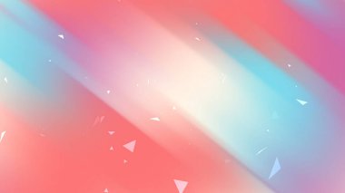 yumuşak pembe ve şeftali rengi Soyut Gradyan Arkaplan Yüzen Üçgen Işık Efektleri